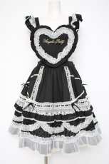 画像1: Angelic Pretty / Heart胸あて付スカート(2025)  黒 Y-26-10-14-076-AP-SK-AS-ZY (1)