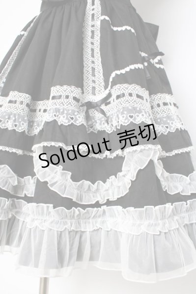 Angelic Pretty / Heart胸あて付スカート(2025) 黒 Y-26-10-14-076-AP