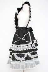 画像4: Angelic Pretty / Heart胸あて付スカート(2025)  黒 Y-26-10-14-076-AP-SK-AS-ZY (4)