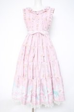 画像1: Angelic Pretty / 夢見るTiny Bearエプロン風ティアードスカート  ピンク Y-26-10-14-077-AP-OP-AS-ZY (1)