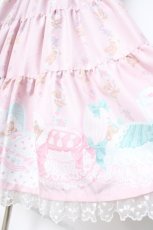 画像3: Angelic Pretty / 夢見るTiny Bearエプロン風ティアードスカート  ピンク Y-26-10-14-077-AP-OP-AS-ZY (3)