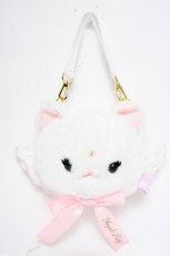 画像1: Angelic Pretty / Milk Catフェイスポーチ  白 Y-26-10-14-013-AP-BG-SZ-ZY (1)