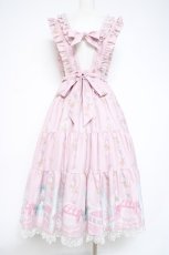 画像5: Angelic Pretty / 夢見るTiny Bearエプロン風ティアードスカート  ピンク Y-26-10-14-077-AP-OP-AS-ZY (5)