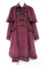 画像1: axes femme kawaii / ケープ付きナポレオンコート M ワイン Y-26-10-14-092-AX-CO-SZ-ZY (1)