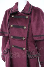 画像2: axes femme kawaii / ケープ付きナポレオンコート M ワイン Y-26-10-14-092-AX-CO-SZ-ZY (2)