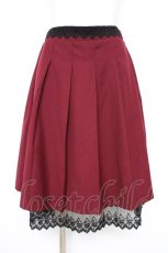 画像1: axes femme / プリーツミドルスカート M ワイン Y-26-10-14-107-AX-SK-SZ-ZY (1)