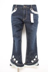 画像1: axes femme / ローズレースデニムパンツ L インディゴ Y-26-10-14-111-AX-PA-SZ-ZY (1)