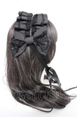 画像4: metamorphose / フリルヘッドドレス  黒 Y-26-10-14-016-ME-AC-SZ-ZY (4)