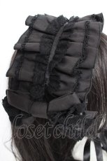 画像5: metamorphose / フリルヘッドドレス  黒 Y-26-10-14-016-ME-AC-SZ-ZY (5)