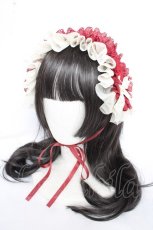 画像1: dolly muses / シフォンレースヘッドドレス  ワイン Y-26-10-14-017-LO-ZA-SZ-ZY (1)
