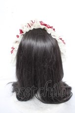画像3: dolly muses / シフォンレースヘッドドレス  ワイン Y-26-10-14-017-LO-ZA-SZ-ZY (3)