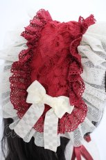 画像5: dolly muses / シフォンレースヘッドドレス  ワイン Y-26-10-14-017-LO-ZA-SZ-ZY (5)