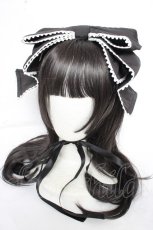 画像1: metamorphose / リボン型ヘッドドレス  黒 Y-26-10-14-018-ME-AC-SZ-ZY (1)