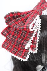 画像5: metamorphose / リボン型ヘッドドレス  赤チェック Y-26-10-14-019-ME-AC-SZ-ZY (5)
