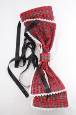 画像6: metamorphose / リボン型ヘッドドレス  赤チェック Y-26-10-14-019-ME-AC-SZ-ZY (6)