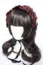 画像1: metamorphose / タータンチェックヘッドドレス  赤 Y-26-10-14-021-ME-AC-SZ-ZY (1)
