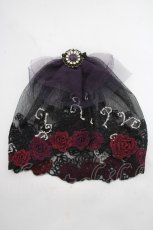 画像1: axes femme / 薔薇×蝙蝠レースジャボ  黒 Y-26-10-20-006-AX-ZA-SZ-ZY (1)