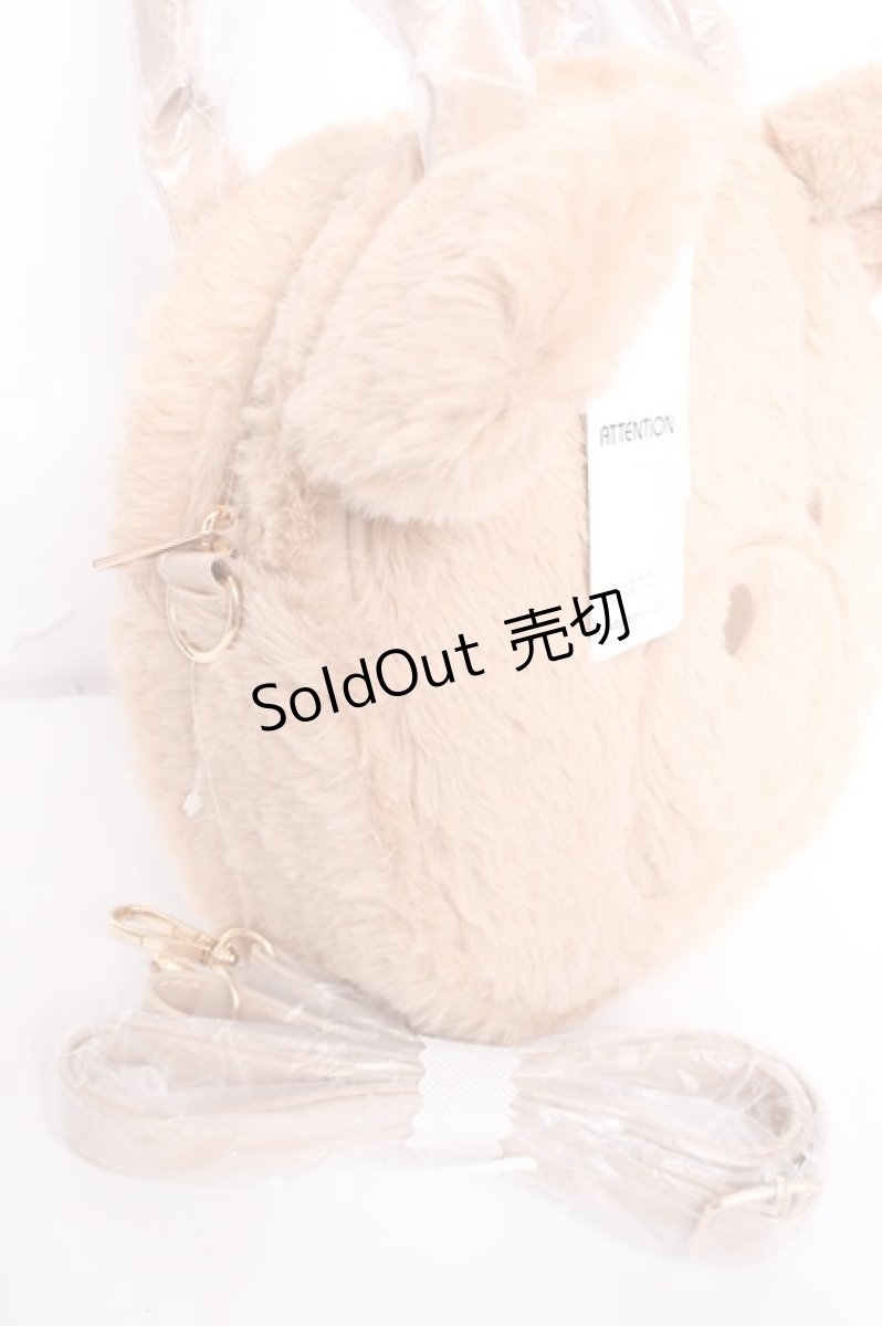 画像4: axes femme kawaii / ふわふわクマバッグ  キャメル Y-26-10-20-030-AX-BG-SZ-ZY (4)