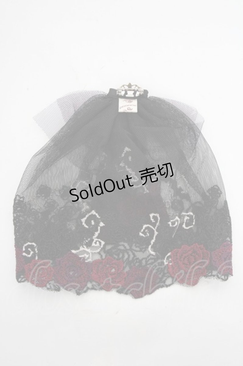 画像2: axes femme / 薔薇×蝙蝠レースジャボ  黒 Y-26-10-20-006-AX-ZA-SZ-ZY (2)