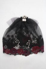 画像2: axes femme / 薔薇×蝙蝠レースジャボ  黒 Y-26-10-20-006-AX-ZA-SZ-ZY (2)