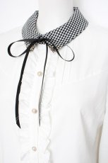 画像2: axes femme POETIQUE / 金具使いブラウス M 白 Y-26-10-20-039-AX-BL-SZ-ZY (2)