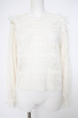 画像1: axes femme / レース編みニット F 白 Y-26-10-20-045-AX-TO-SZ-ZY (1)