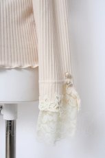 画像3: axes femme / 袖口レースデザインインナー M 生成り Y-26-10-20-050-AX-TO-SZ-ZY (3)