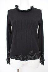 画像1: axes femme / 袖口レースデザインインナー M 黒 Y-26-10-20-058-AX-TO-SZ-ZY (1)