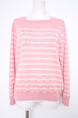 画像1: Jane Marple / ロゴ入りニット  ピンク Y-26-10-20-067-JM-TO-SZ-ZY (1)