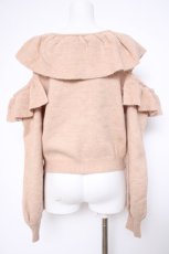 画像4: Swankiss / フリル編み上げニット  ベージュ Y-26-10-20-077-LO-TO-SZ-ZY (4)