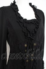 画像2: Rozen Kavalier / ナポレオンデザインフリルカットソー  黒 Y-26-10-20-081-OO-TO-SZ-ZY (2)