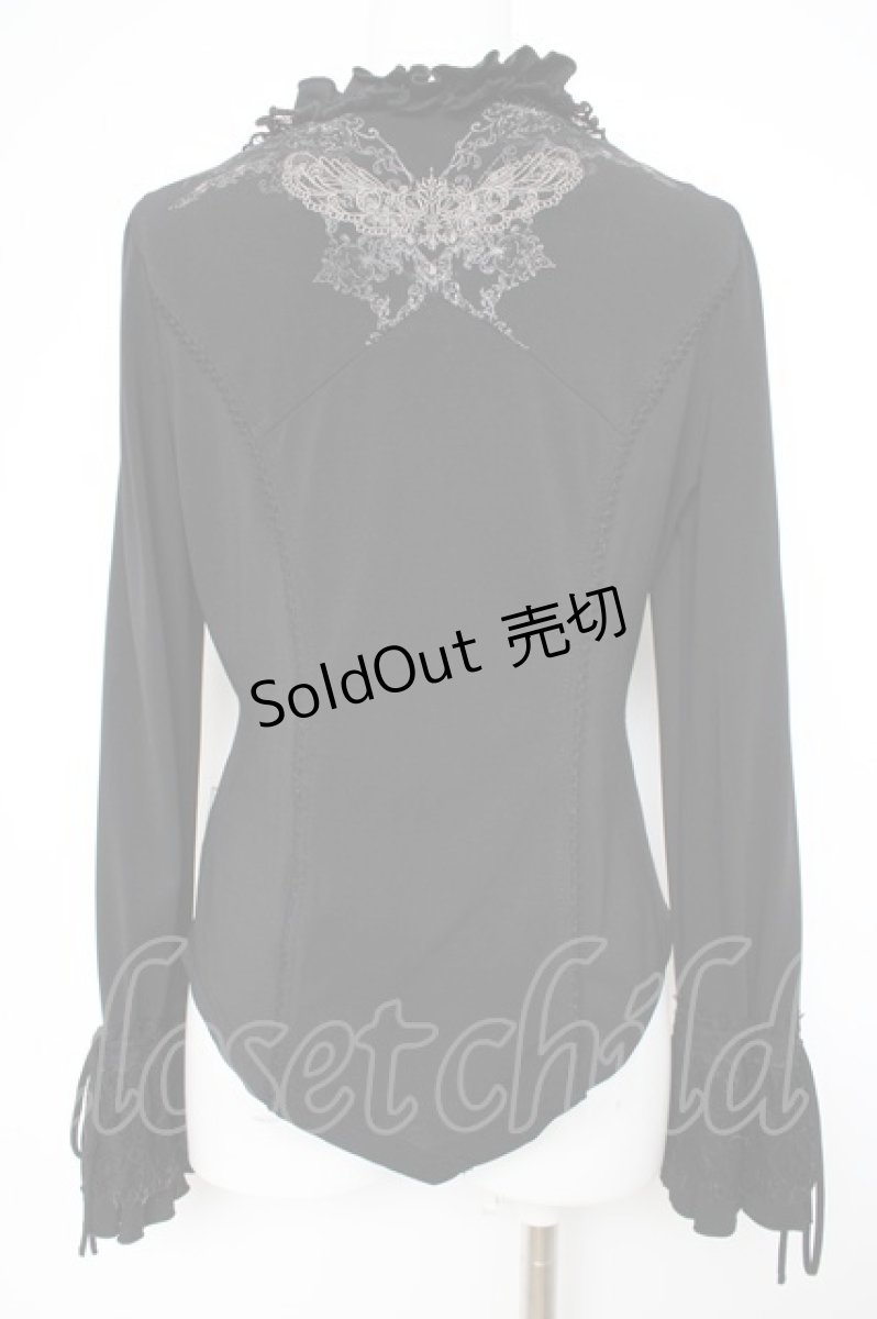 画像3: Rozen Kavalier / ナポレオンデザインフリルカットソー  黒 Y-26-10-20-081-OO-TO-SZ-ZY (3)