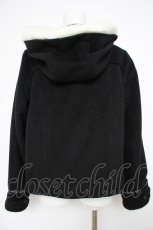 画像3: axes femme kawaii / トランプボタンフードショートコート M 黒 Y-26-10-20-091-AX-CO-SZ-ZY (3)