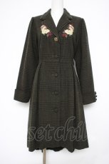 画像1: axes femme POETIQUE / 刺繍フィッシュテールコート M グリーン Y-26-10-20-093-AX-CO-SZ-ZY (1)