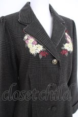 画像2: axes femme POETIQUE / 刺繍フィッシュテールコート M グリーン Y-26-10-20-093-AX-CO-SZ-ZY (2)