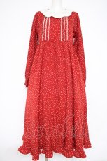 画像1: m petit by misako / マロンドットワンピース L 赤 Y-26-10-20-103-LO-OP-SZ-ZY (1)