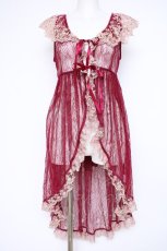 画像1: Vallee lys / Fishtail Lace Gilet  ワイン Y-26-10-20-104-GO-TO-SZ-ZY (1)