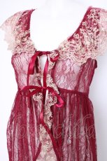 画像2: Vallee lys / Fishtail Lace Gilet  ワイン Y-26-10-20-104-GO-TO-SZ-ZY (2)