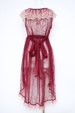 画像4: Vallee lys / Fishtail Lace Gilet  ワイン Y-26-10-20-104-GO-TO-SZ-ZY (4)