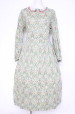 画像1: Jane Marple / Liberty William Morris いちご泥棒ワンピース  グリーン Y-26-10-20-108-JM-OP-SZ-ZY (1)