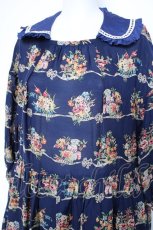 画像2: Jane Marple / Jubilee flowersミニドレス  ネイビー Y-26-10-20-109-JM-OP-SZ-ZY (2)