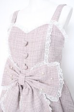 画像2: Ank Rouge / キラキラツイードお姫様ワンピース M ピンク Y-26-10-20-110-CA-OP-SZ-ZY (2)