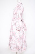 画像3: Chalmiere / クラシカルローズ柄ワンピース M ピンク Y-26-10-20-116-AX-OP-SZ-ZY (3)