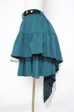 画像2: axes femme POETIQUE / アシメフリルフィンミニスカート M グリーン Y-26-10-20-121-AX-SK-SZ-ZY (2)