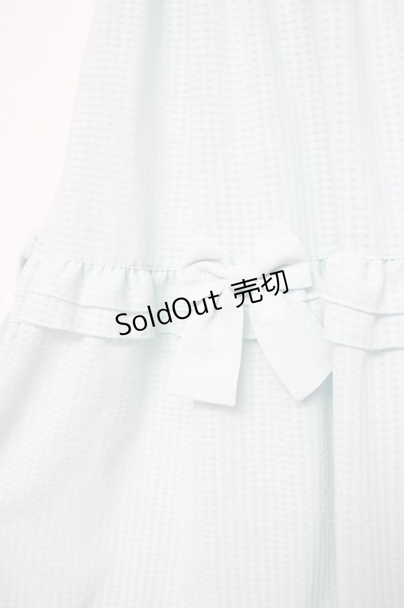画像3: axes femme POETIQUE / シアーギンガムティアードスカート M サックス Y-26-10-20-123-AX-SK-SZ-ZY (3)