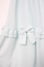 画像3: axes femme POETIQUE / シアーギンガムティアードスカート M サックス Y-26-10-20-123-AX-SK-SZ-ZY (3)