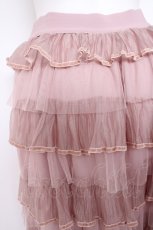 画像3: axes femme / チュールティアードスカート F ピンク Y-26-10-20-124-AX-SK-SZ-ZY (3)