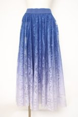 画像1: axes femme /  グラデレースサーキュラースカート F ブルー Y-26-10-20-126-AX-SK-SZ-ZY (1)