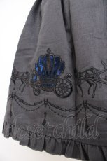 画像4: BPN / 馬車刺繍スカート  グレー Y-26-10-20-132-GO-SK-SZ-ZY (4)