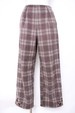画像1: axes femme / 裾刺繍ストレートカットパンツ M 茶 Y-26-10-20-146-AX-PA-SZ-ZY (1)